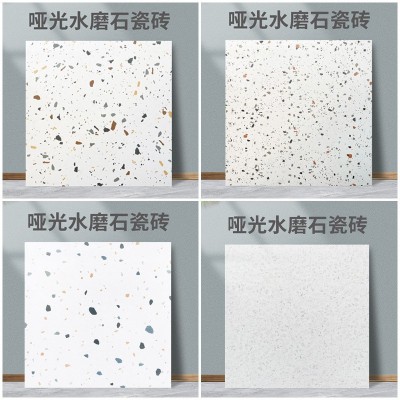 广东佛山水磨石地板砖600x600瓷砖彩色复古简约餐厅地砖厂家批发图4