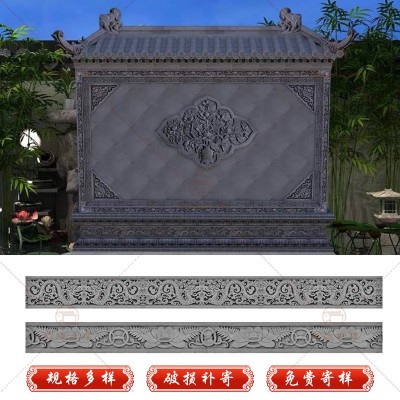 古建条砖回纹线砖雕 仿古回纹青砖线条 回纹砖装饰线条砖图4