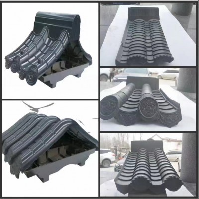 高分子仿古树脂瓦片一体装饰加厚瓦片中式古建门头园林屋顶瓦批发图3