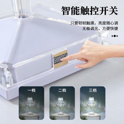 跨境意大利水晶钻石台灯卧室床头装饰水晶台灯创意氛围充电小夜灯图4