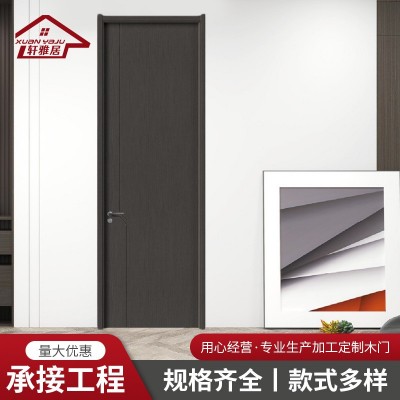家用室内门实木复合无漆多款式整套门极简风酒店静音降噪房间门图1