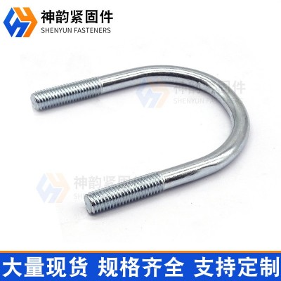 不锈钢U型螺栓 光伏方卡 热镀锌U型卡 镀锌U形丝 U型圆钢抱箍厂图2