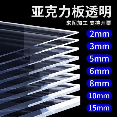 【官方直推】2*3米高透明亚克力整板有机玻璃塑料板PS5mm加工定制图1