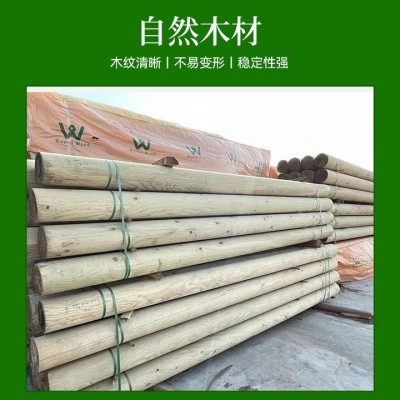 防腐木圆柱樟子松圆柱花旗圆柱圆棒木柱子古建木梁原木圆木圆木柱图3