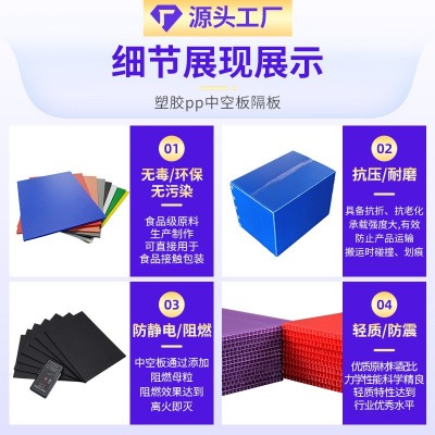 东莞厂家定制白色中空板PP隔板塑胶彩印印刷耐磨加厚瓦楞板定做图2