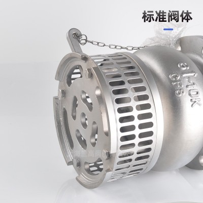 上海兰高阀门 H42W-10K 不锈钢日标拉杆式底阀 全流量底阀 止回阀图2
