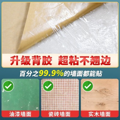 跨境专供35宽连续式3D墙纸墙贴卷材软包防撞背景墙立体连卷壁纸图3