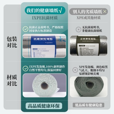 墙纸自粘防水防潮墙布3d立体墙贴壁纸卧室温馨加厚翻新墙贴纸图5