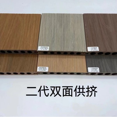 重庆户外塑木地板圆孔地板木塑地板防潮防水 防腐木 木塑栏杆扶手图3