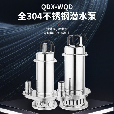 不锈钢潜水泵家用高扬程220v抽水泵耐腐蚀工业农用灌溉304污水泵图2