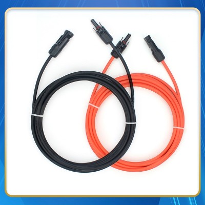 MC4太阳能延长线4平方12AWG/6平方10AWG光伏连接线 加长直流电缆线图2