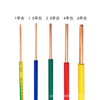 批发珠江牌阻燃bv铜芯电线单股单芯1 1.5 2.5 4 6平方家装电线图5