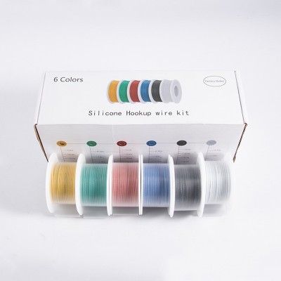 六色盒装特软硅胶线OK线18AWG-30AWG特软硅胶线锂电池新能源线图3
