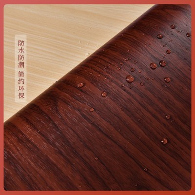 波音软片防水墙纸衣柜桌面木门家具翻新贴皮柜子木纹贴纸自粘仿木图2