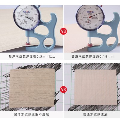 特厚超哑木纹翻新墙纸防水阻燃密度板纤维板展柜家具改色装饰膜图4