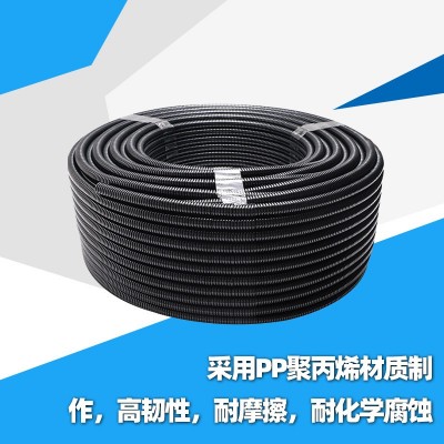 PP阻燃塑料波纹管 汽车线束保护管 黑色阻燃波纹管可开口穿线软管图3