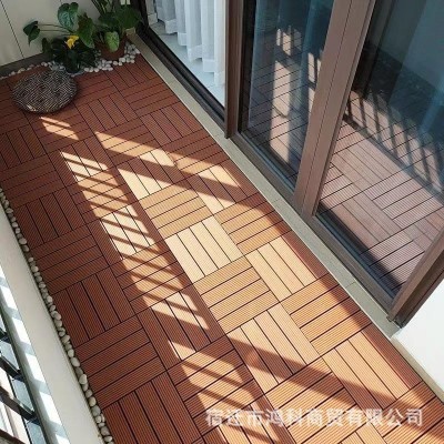 户外地板塑料塑木花园庭院室外露台阳台地面铺设改造自铺防腐防水图4