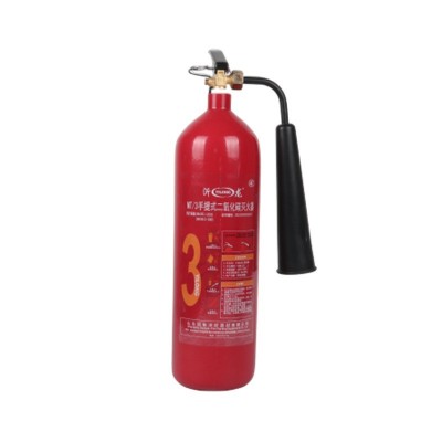 2kg手提式二氧化碳灭火器商铺工厂家用车载消防筒箱套装图2