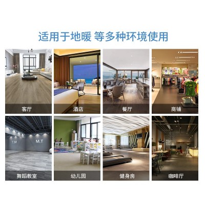 家装卧室出租屋石纹地板革pvc石晶地板spc厨房卡扣式石塑地板批发图2