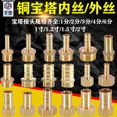 全铜1分2分3分外丝牙宝塔头格林4/6分头气动软管水管皮管 快插接头图2