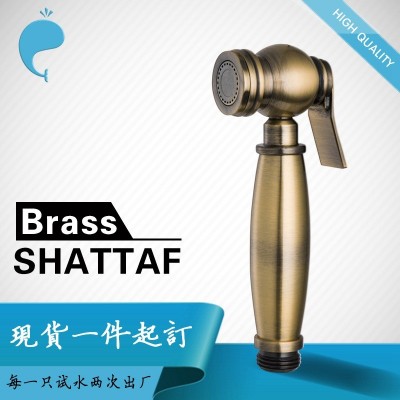 金恩厂家 复古青古铜色妇洗器 洁身器马桶小喷枪shattaf 105021B图3