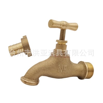 源头工厂批发工程黄铜水嘴 家用洗衣机水嘴带接头 户外花园水龙头图3