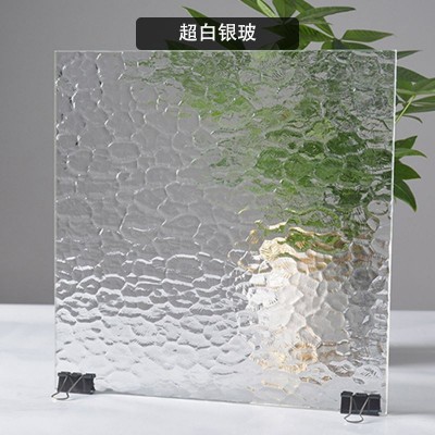 厂家直销水波纹玻璃建筑玻璃钻石纹压花玻璃热熔蒙砂钢化 玻璃桌面图3