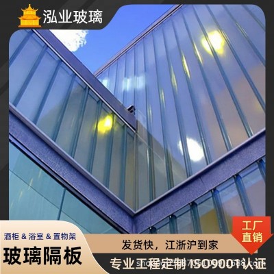 U型玻璃长虹隔断装饰防滑钢化玻璃隔音耐热酒店淋浴房工程玻璃图1