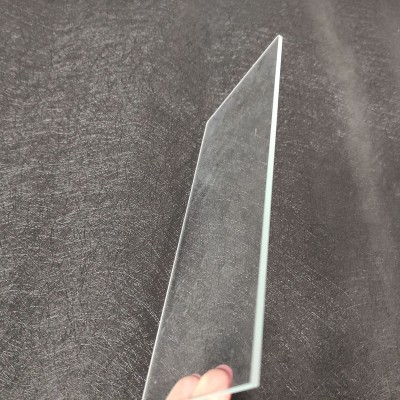钢化玻璃 普白清玻 超白玻璃 透明丝印磨边异形超白玻璃深加工图3