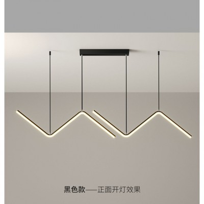 led吊灯餐厅灯简约现代个性吧台咖啡厅北欧线条办公跨境灯饰图2