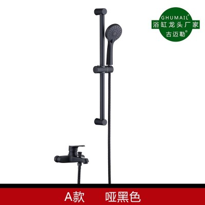 全铜浴缸淋浴龙头花洒酒店民宿银色金色黑色大瀑布出水龙头花洒图4