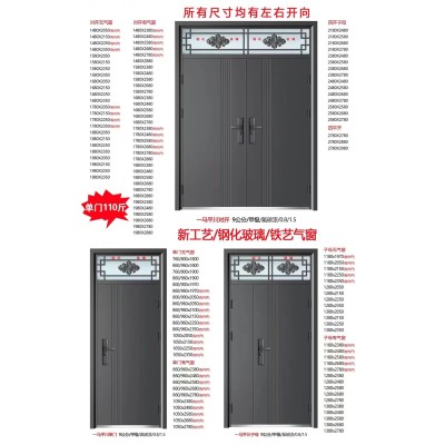 防盗入户门带透气窗超高门单开双开子母门钢质金属门入户防盗门图2