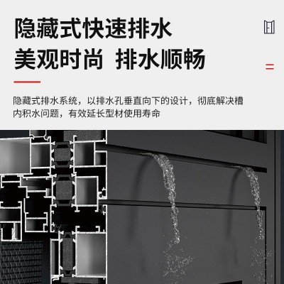 上海夕华断桥铝合金漂移窗内开内倒封阳台玻璃隔音隔热系统门窗图4