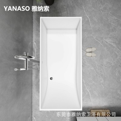 雅纳索家用人造石长方型独立一体式浴缸小户型民宿酒店工程浴缸图4