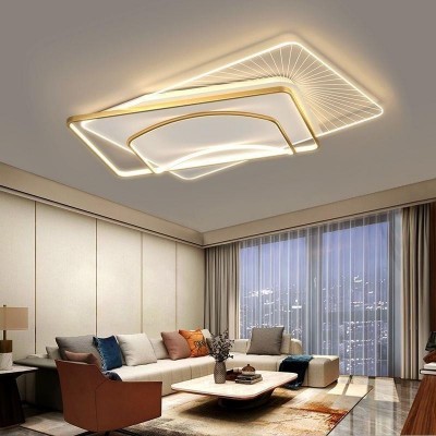 家用客厅灯现代简约大气吸顶灯具套餐卧室2023年新款中山主灯组合图2