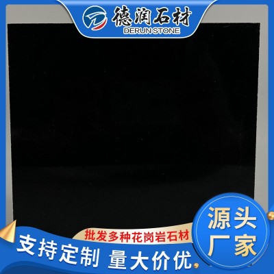 中国黑板材蒙古黑石材光面花岗岩石板 山西黑道路地铺石工程板图3