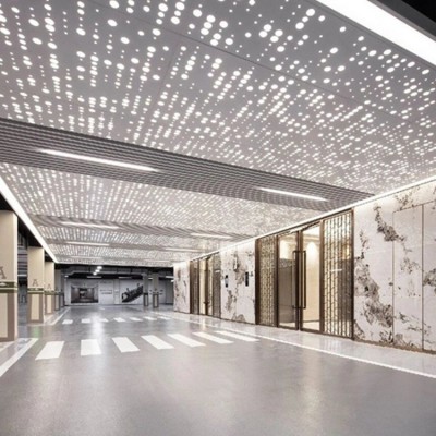 幕墙艺术造型铝板冲孔雕花铝单板外墙装饰镂空金属材料板建材厂家图2