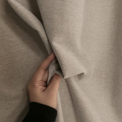 星级酒店窗帘遮光隔热民宿餐厅客厅雪尼尔批发高级感棉麻遮光窗帘图4