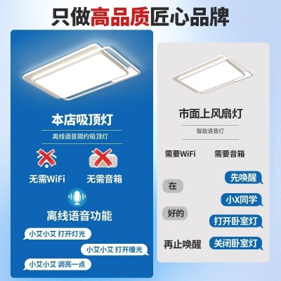 中山灯具客厅卧室吸顶灯现代简约大气灯具全屋新款长方形家用大灯图3