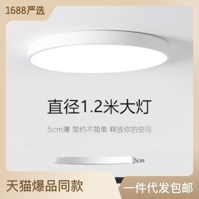 超大1.2米LED吸顶灯卧室灯一米客厅灯圆形全白1米直径大工程灯具图1