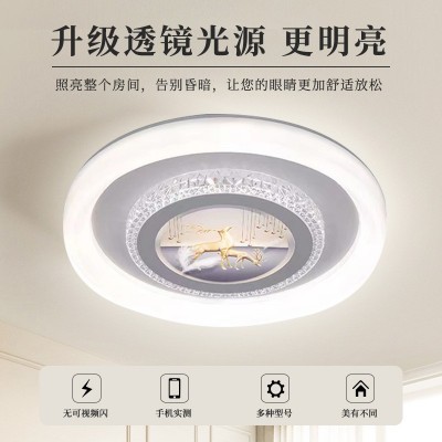2024新款led全光谱护眼客厅吸顶灯简约圆形家用卧室吸顶灯中山灯图2