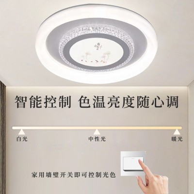 2024新款led全光谱护眼客厅吸顶灯简约圆形家用卧室吸顶灯中山灯图3