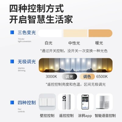客厅灯2024年新款LED吸顶灯卧室中山灯具简约现代家用大 气阳台灯图5