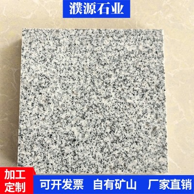 芝麻白花岗岩石材广场道路地铺石白锈石火烧板大理石荔枝面工程板图1