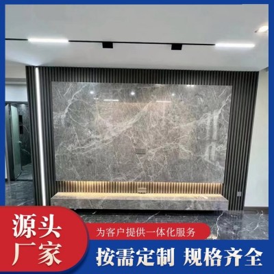 900-1800真岩板悬空背景墙 豪华别墅装修 墙面窗台楼梯支持定制图1
