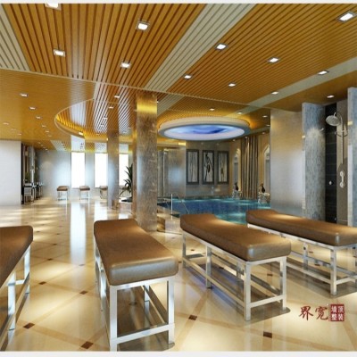 竹炭集成墙板 竹木纤维护墙板 室内足疗店防潮背景墙 PVC石塑墙板图3