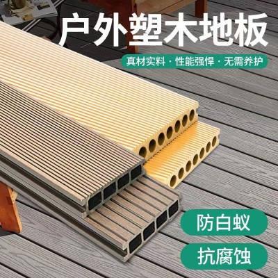 公园阳台栈道户外木塑地板抗水防潮可塑性强源头厂家专注塑木地板图4