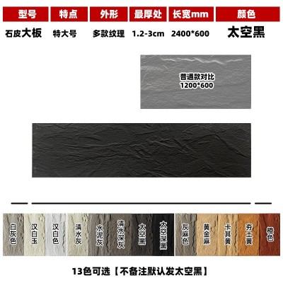 PU石皮大板文化石pu石皮蘑菇石外墙砖电视背景墙装饰仿石材空心砖图4