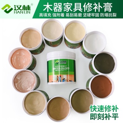 汉林水性木材修补腻子，木器填缝补裂腻子，家具木板钉眼补洞腻子图2