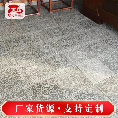 古建铺地砖 仿古中式室内外庭院广场粘土方砖 四合院唐莲铺地砖图2